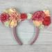 Disney Accessories | Disney Floral Ears | Color: Silver/White | Size: Os