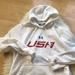 Under Armour Sweaters | Fleece Lined Usa Under Armor Hooded Sweater | Color: Silver | Size: S