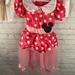 Disney Dresses | Disney Minnie Mouse Dress Sz 4-6 | Color: Red | Size: 4g