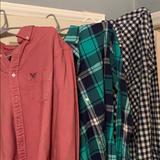 American Eagle Outfitters Shirts | Five Ae Long Sleeve Button Downs | Color: Black | Size: M