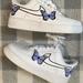 Nike Shoes | Custom Butterfly Air Forces Ones | Color: Gray | Size: 5-14