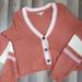 American Eagle Outfitters Tops | American Eagle Crop Sweater | Color: Red/Brown | Size: L