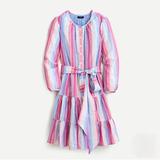 J. Crew Dresses | Belted Button-Up Dress In Pastel Stripe | Color: Pink/White | Size: Various