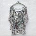 Free People Dresses | Free People Boho Empire Waist Dress | Color: Gray/White | Size: S