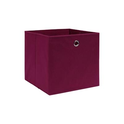 vidaXL Aufbewahrungsboxen 10 Stk. Vliesstoff 28x28x28 cm Dunkelrot Image