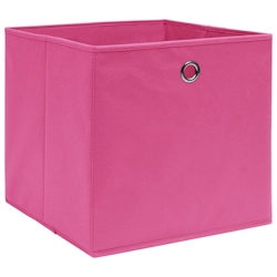 vidaXL Aufbewahrungsboxen 10 Stk. Vliesstoff 28x28x28 cm Rosa Image