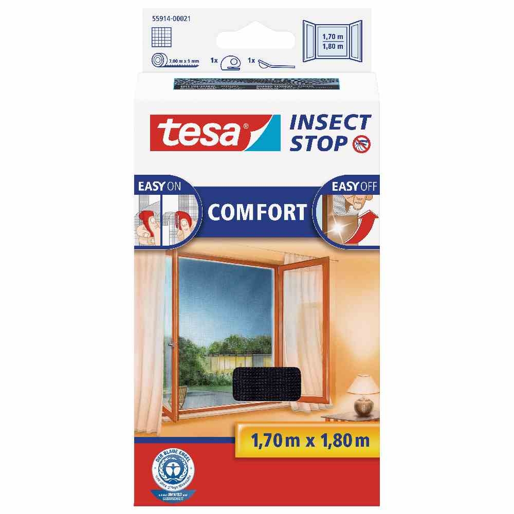 TESA tesa® Insect Stop Fliegengitter Fliegengitter für Fenster anthrazit 170 x 180 cm Image