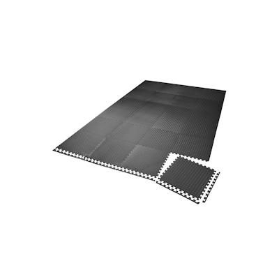 tectake Bodenschutzmatte 24-tlg. - schwarz - 404133 Image