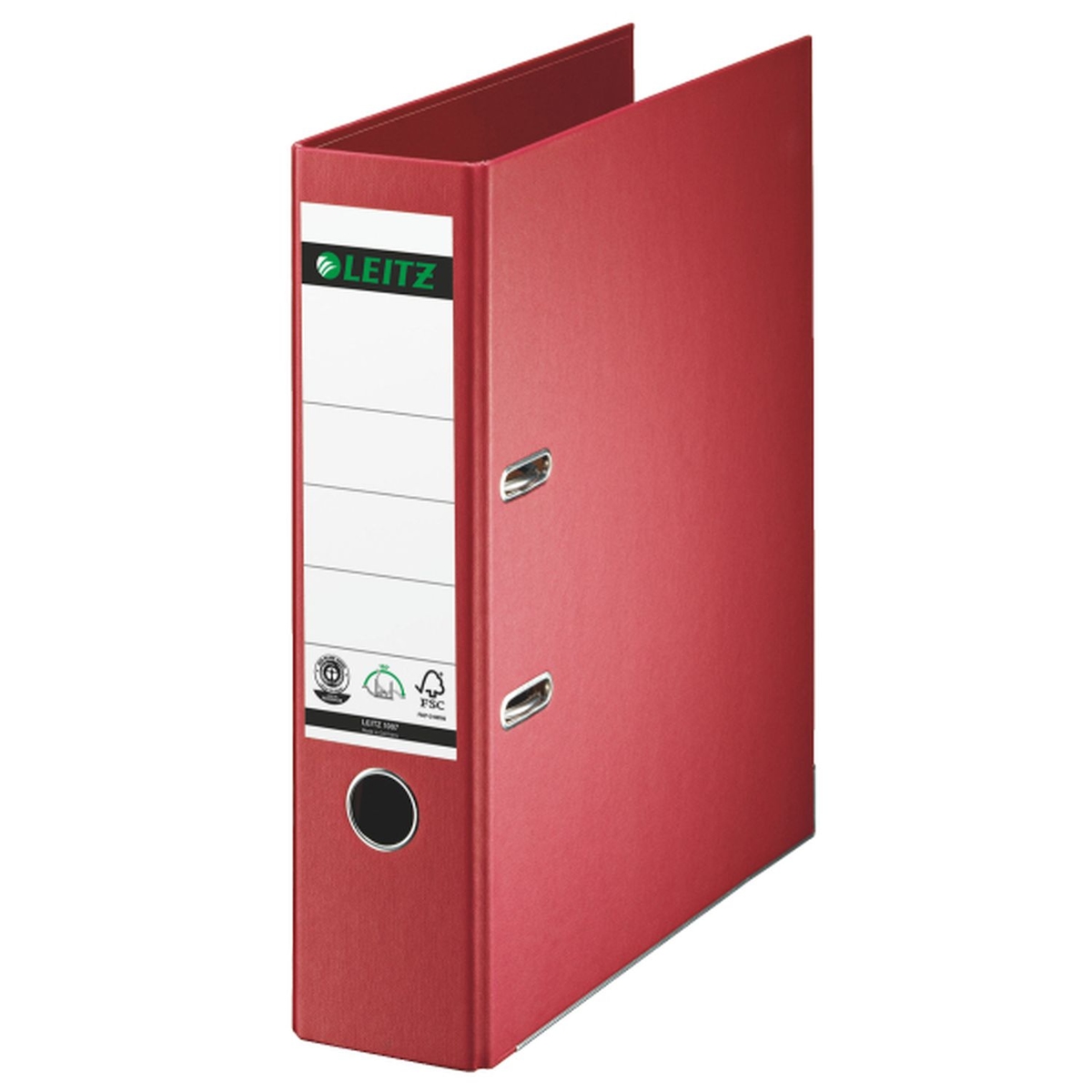 LEITZ 1007-00-25 Vollpapier-Ordner, 180 Grad, DIN A4, 80 mm, rot(T) Image