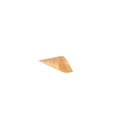 Papstar 500 Stück Fingerfood-Spitztüten, Holz pure Ø 4,5 cm · 8,5 cm