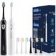Premium 2 Pack Electric Toothbrush - Sonic Toothbrushes with Normal, Sensitive, Massage Modes + 8 Replacement Brush Heads, USB Toothbrush Charger, (3-Year Exchange) by CallySonic
