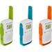 Motorola Talkabout T110 Alkaline Two-Way Radio (3-Pack, Green/Blue/Orange and White) T110TP