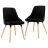 vidaXL 323058 Dining Chairs 2 pcs Black Velvet