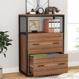 2 Drawer Lateral File Cabinet with Lock, Filing Cabinet Printer Stand,Legal/Letter / A4 Size