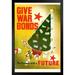 Trinx WPA War Propaganda Give War Bonds The Present w/ A Future Black Wood Framed Poster 14X20 Paper | 20 H x 14 W x 1.5 D in | Wayfair