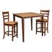 Red Barrel Studio® 2 - Person Counter Height Solid Wood Dining Set Wood in Brown | 36 H x 36 W x 36 D in | Wayfair 66693D2CB9FC44868025D35335478EF2