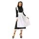 Freebily Womens Victorian Maid Costume Adults Book Day Historical Servant Dress Uniform with Apron Outfits Black S