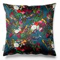 Izabela Peters Cushions With Covers Included, Filled Cushion, Eco-Friendly Velvet Cushions, 60 cm, Manor House Garden - Teal, Chair Cushions, Sofa Cushions, Seat Cushions
