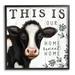 Stupell Industries Our Home Sweet Home Phrase Dairy Farm Cow Gray Farmhouse Rustic Framed Giclee Texturized Art By Elizabeth Tyndall | Wayfair