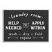 Stupell Industries Vintage Help Wanted Laundry Room Sign by Title White Oversized Wall Plaque Art by Lettered & Lined - Textual Art Print | Wayfair