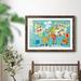 Wexford Home Children's World Map - Picture Frame Graphic Art Paper, Solid Wood in Green/Red/White | 31.5 H x 23.5 W x 1.5 D in | Wayfair