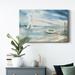 Breakwater Bay Subtle Sail - Wrapped Canvas Painting Canvas, Solid Wood in Blue/White | 27 H x 18 W x 1 D in | Wayfair