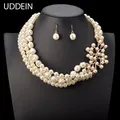 UDDEIN-Ensemble de bijoux en perles africaines colliers et pendentifs multicouches perle fleur