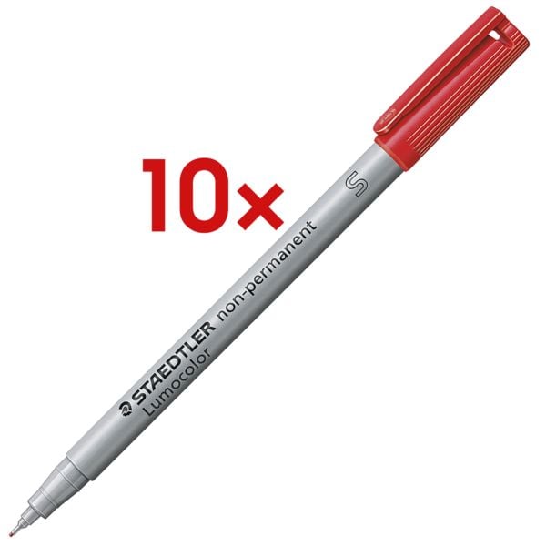 Staedtler 10x Universalstift »Lumocolor non-permanent« rot Image