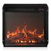 18" Electric Fireplace Insert Indoor Heater with Remote Control, Black - 18 Inch