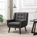 Modern Soft Upholstered Ergonomics Accent Chair Living Room Chair Bedroom Chair Home Chair With Black Legs For Indoor Home