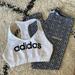 Adidas Pants & Jumpsuits | Adidas Workout Outfit | Color: White/Silver | Size: M