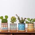 Urban Outfitters Accents | Bohemian Western Ceramic Succulent Planter | Color: Silver | Size: Os