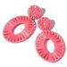 Free People Jewelry | Free People Raffia Drop Earrings Coral | Color: Pink/Red | Size: Os