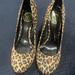 Jessica Simpson Shoes | Jessica Simpson 4 In Leopard Print Heels. Size 8 | Color: Black | Size: 8