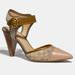 Coach Shoes | Coach G4627 Wren Pump Beechwood/Light Saddle 6 | Color: Silver | Size: 6