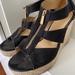 Michael Kors Shoes | Michael Kors Espadrille Wedge Sandals | Color: Black | Size: 9.5