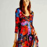 Free People Dresses | Free People Maxi Long Sleeve Dress | Color: Brown/Red | Size: Xs