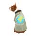 Happy-Go-Lucky Olive Peaceful Explorer Embroidered Dog T-Shirt, 3X-Large, Multi-Color