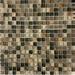 Bella Via 0.62" x 0.62" Glass/Slate Grid Mosaic Wall & Floor Tile Mixed Material/Glass/Slate in Brown/Gray | 0.62 H x 0.62 W x 0.33 D in | Wayfair