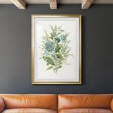 Red Barrel Studio® Greenery II - Picture Frame Painting on Canvas in Black/Blue/Green | 26.5 H x 36.5 W x 1.5 D in | Wayfair