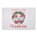 White 27 x 18 x 1 in Kitchen Mat - The Holiday Aisle® Espiye Gnome for Christmas Kitchen Mat | 27 H x 18 W x 1 D in | Wayfair