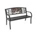 Red Barrel Studio® Metal Garden Outdoor Bench Metal in Gray | 34 H x 50 W x 19 D in | Wayfair 9981F74E5EA84D06A7EA0EC8ED6C4ECC