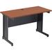 Interion Rectangle Desk w/ Cherry Finish, 72", Unassembled Wood/Metal in Black/Brown/Gray | 29 H x 72 W x 24 D in | Wayfair 240346CH