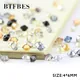 BTFBES – perles en cristal autrichien en forme de vaisseau spatial ovni 100 pièces 4x6MM Double