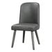 Leatherette Dining Chair with Splayed Wooden Legs, Set of 2 - 39 H x 22 W x 23 L Inches