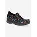 Extra Wide Width Women's Appreciate Flats by Easy Street in Daisy Paisley Patent (Size 7 1/2 WW)