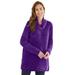 Plus Size Women's Chenille Cowlneck by Woman Within in Radiant Purple (Size 2X) Pullover