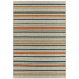 Latitude Indoor/Outdoor Area Rug in Grey/ Teal - Oriental Weavers L602W3200280ST