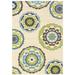 Caspian Indoor/Outdoor Area Rug in Ivory/ Green - Oriental Weavers C859J6055115ST