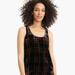 J. Crew Tops | J. Crew Womens Velvet Tank Stewart Tartan Plaid Red Black Holiday Top 10 New | Color: Black/Red | Size: 10